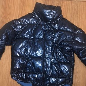PUFFER JACKET Metallic Blue Size Medium